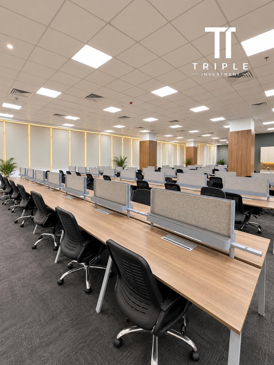 Office for Rent in Three Towers | 1,000 SQM | Second Floor | Fully Furnished